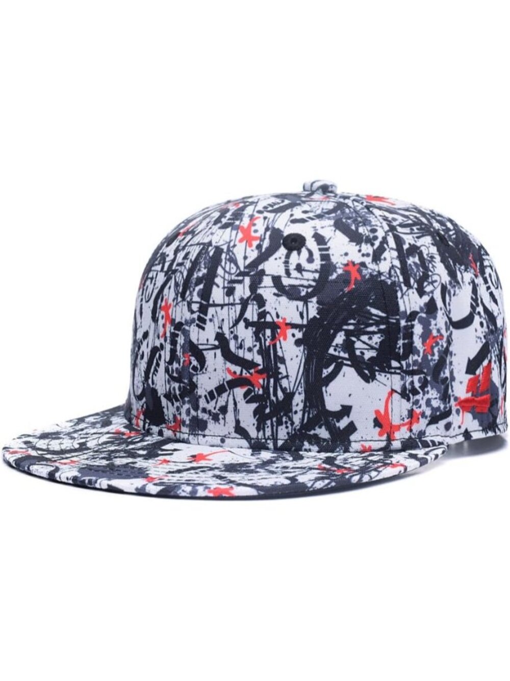 Unisex Black White Snapback Hat Hip Hop Style Colorful Adjustable Baseball Cap